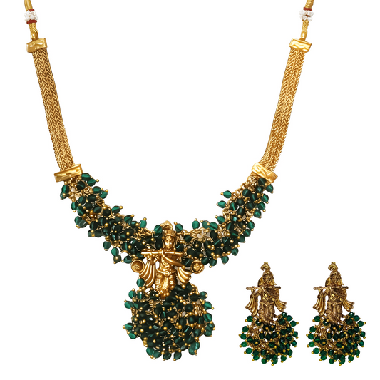 Green Temple Necklace Set